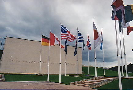 Flags in Front of Museum.jpg (42366 bytes)